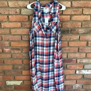 Sleeveless Plaid Dress